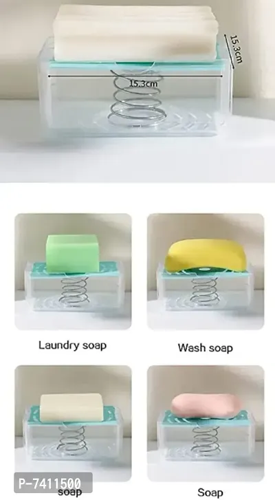 Multifunctional Soap Dish, with Foam-up Roller  Drainage System, for Kitchen  Bathroom Pack of 1)-thumb5