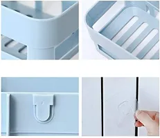 Bathroom Kitchen Office Organize Shelf Rack Shower Corner Caddy Basket with Str-thumb1