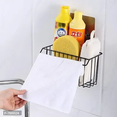 Wall Mounted Hanging Storage Holder Bathroom Shower Caddy Basket Shelf for Bathroom Sink Sp-thumb0