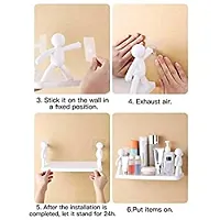AD PLAST Self Adhesivecute Floating Shelves Wall Mounted Shelves Wall Shelf for Kitchen Bathroom Entryway (Pack of 1Pis)-thumb1