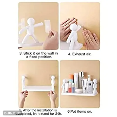 AD PLAST Self Adhesivecute Floating Shelves Wall Mounted Shelves Wall Shelf for Kitchen Bathroom Entryway (Pack of 1Pis)-thumb2