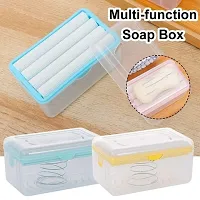 2 in 1 Soap Dispenser with Sawtooth Roller soap Box Pack of 1-thumb1