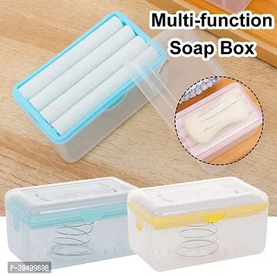 2 in 1 Soap Dispenser with Sawtooth Roller soap Box Pack of 1-thumb2