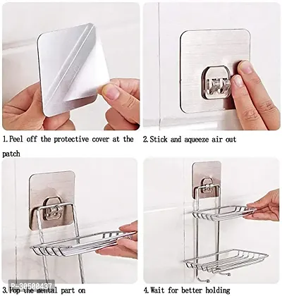 Stainless Steel Soap Holder (Pack of 2)-thumb4