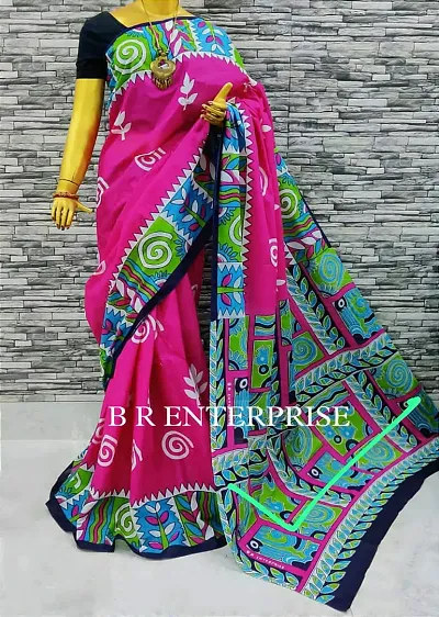 Glamorous Cotton Saree without Blouse piece 