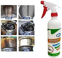 Kitchen Oil  Grease Stain Remover|Chimney Grill Cleaner|Non-Flammable|Nontoxic Chlorine Free Grease Oil  Stain Remover for Grill Exhaust Fan Kitchen Cleaners-500ML-thumb1