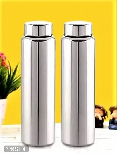 Classy Stainless Steel 1 Liter  Water Bottle, Pack of 2