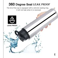 Spinfluencs Stainless Steel Sipper 1 Litre Leakage Proof Water Bottle For Home  Kitchen,Office,School,Gym,Travelling (Pack Of-02, 1000ML)-thumb3