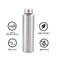 Spinfluencs Stainless Steel Bottle With Free Bottle Cleaning Brush (1000 ML Pack Of-02)-thumb2