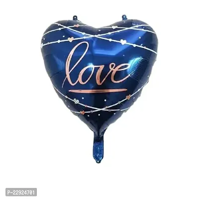 Hippity Hop Love Heart Shape Foil Balloon 18 Inch Blue Pack Of 1 For Anniversary Birthday Welcome Baby Bachelor Party Decoration