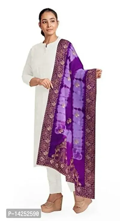 Premium Quality Silk Printed Dupatta For Women-thumb0