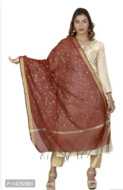 Premium Quality Silk Printed Dupatta For Women-thumb0