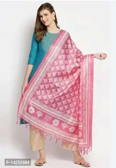 Premium Quality Silk Printed Dupatta For Women-thumb0