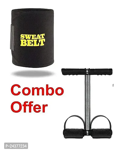 Single Spring Tummy Trimmer Combo with sweat belt