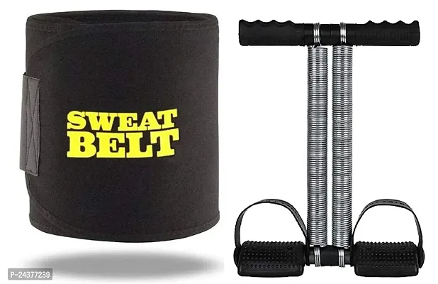 Double Spring Tummy Trimmer Combo with sweat belt