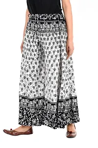 Stunning Black Cotton Printed Palazzo For Women-thumb2