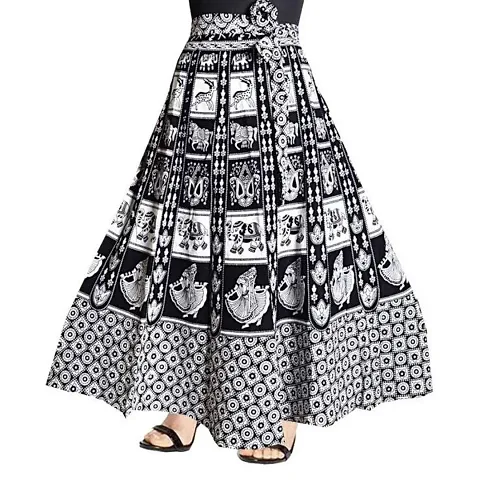 Rangun Women Maxi Skirt (SkirtL_66_White_Free Size)