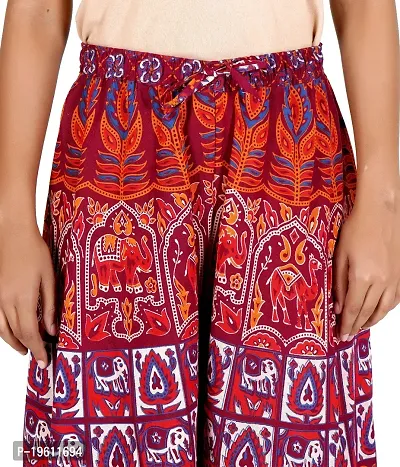 Stunning Red Cotton Printed Palazzo For Women-thumb4