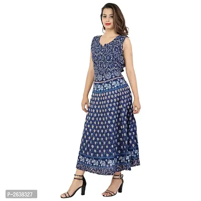 Multicoloured Cotton A-Line Printed Kurti-thumb0