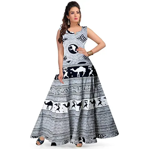 Multicolored Jaipur Printed Cotton Gown