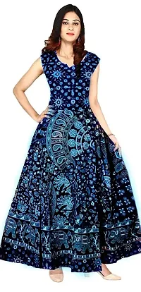 Women's Printed Cotton Gown-thumb2