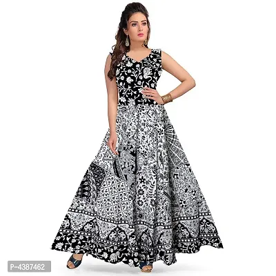 Women's Printed Cotton Gown-thumb0