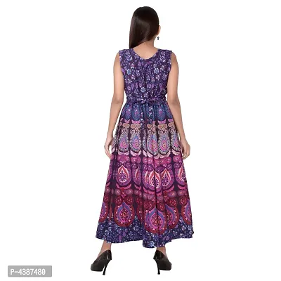 Women's Printed Cotton Gown-thumb4