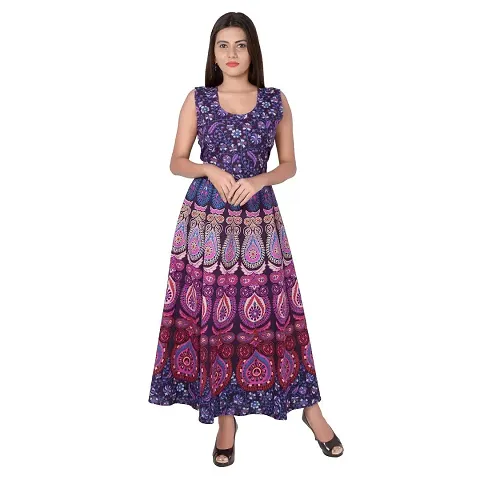 Beautiful Jaipuri Print Ethnic Gown