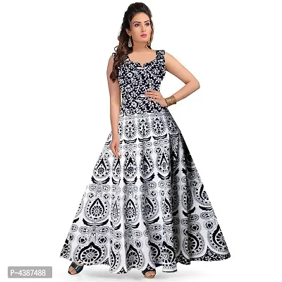 Women's Printed Cotton Gown-thumb0