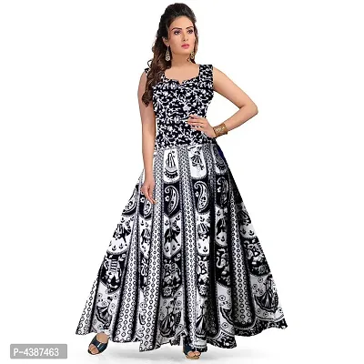 Women's Printed Cotton Gown-thumb0