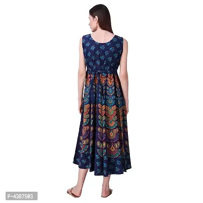 Women's Printed Cotton Gown-thumb3