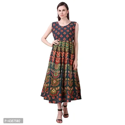 Women's Printed Cotton Gown-thumb0