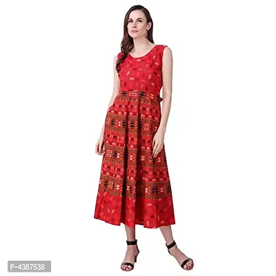 Women's Printed Cotton Gown-thumb0