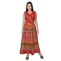 Women's Printed Cotton Gown-thumb1