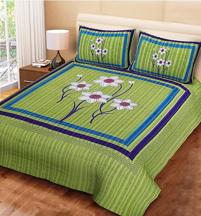 100% Pure cotton Printed Bedsheets with 2 Pillow covers