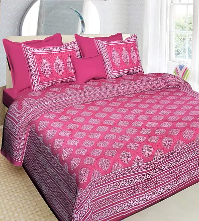 Cotton Printed Double Bedsheet (93*85 Inch)