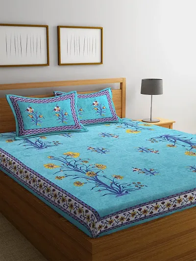 Beautiful Cotton Printed Double Bedsheets
