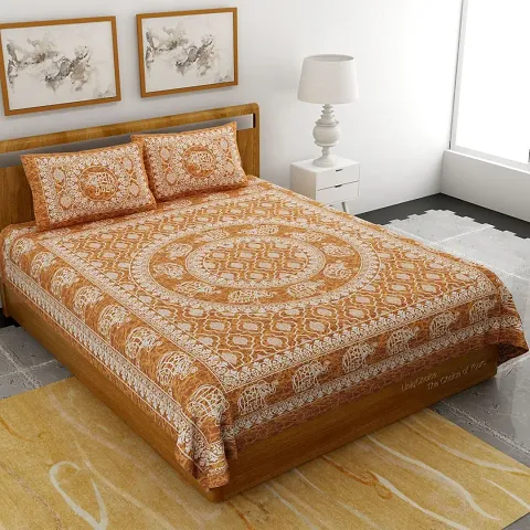 Printed Cotton Flat Double Bedsheet