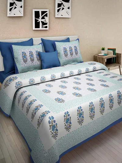 Cotton Printed Double Bedsheets