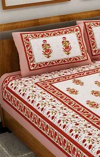 Comfortable Cotton Jaipuri Printed Double Bedsheet with Two Pillow Covers-thumb2