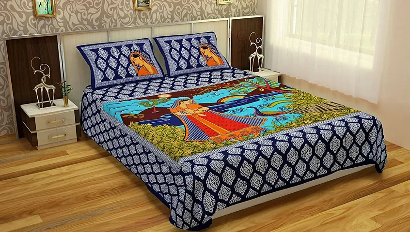 Cotton Printed Double Bedsheets (90*88 Inch) Vol 6