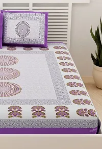 Comfortable Cotton Jaipuri Printed Double Bedsheet with Two Pillow Covers-thumb3