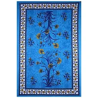 Comfortable Cotton Jaipuri Printed Single Bedsheet with One Pillow Cover-thumb1