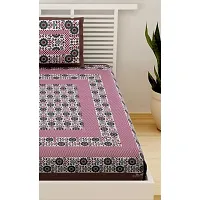 Comfortable Cotton Jaipuri Printed Single Bedsheet with One Pillow Cover-thumb3