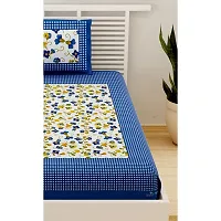 Comfortable Cotton Jaipuri Printed Single Bedsheet with One Pillow Cover-thumb3