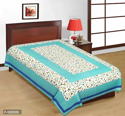 Comfortable Cotton Jaipuri Printed Single Bedsheet-thumb0