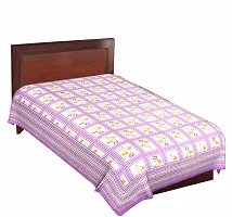 Comfortable Cotton Jaipuri Printed Single Bedsheet-thumb1