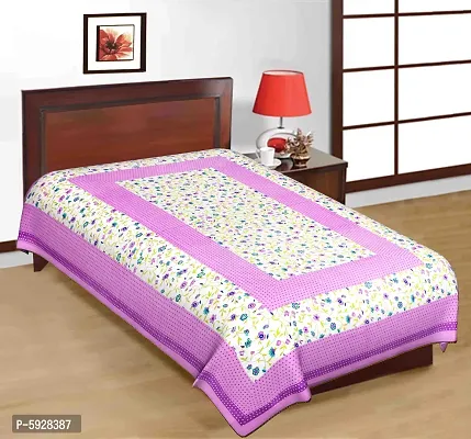 Comfortable Cotton Jaipuri Printed Single Bedsheet