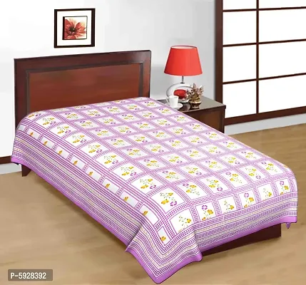 Comfortable Cotton Jaipuri Printed Single Bedsheet-thumb0