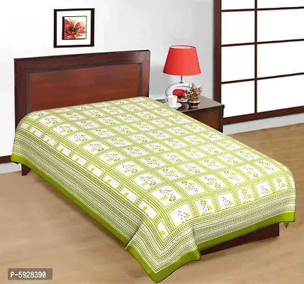 Comfortable Cotton Jaipuri Printed Single Bedsheet-thumb0